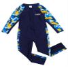Hedmy Kid Boys One-Piece Swimsuit Zipper Long Sleeve Swimwear Rash Guard Bathing Suit Beachwear Surfing Navy Blue 9-10 Years view 1