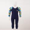 Hedmy Kid Boys One-Piece Swimsuit Zipper Long Sleeve Swimwear Rash Guard Bathing Suit Beachwear Surfing Navy Blue 9-10 Years view 3
