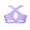 Jhaoyu Kids Girls Sleeveless Criss Cross Back Ballet Dance Crop Top Workout Yoga Running Athletic Fitness Sport Bra Lavender 6 Years view 2