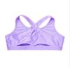 Jhaoyu Kids Girls Sleeveless Criss Cross Back Ballet Dance Crop Top Workout Yoga Running Athletic Fitness Sport Bra Lavender 6 Years view 4