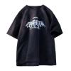 Men Vintage Crewneck T-Shirt Graphic Tees Hip Hop Short Sleeve Tops, Black, Medium view 1