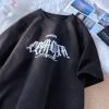 Men Vintage Crewneck T-Shirt Graphic Tees Hip Hop Short Sleeve Tops, Black, Medium view 2
