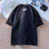 Men Vintage Crewneck T-Shirt Graphic Tees Hip Hop Short Sleeve Tops, Black, Large view 3