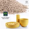 Wheat Straw Dinnerware Sets, Homienly 20pcs Unbreakable Microwave Dishwasher Safe Tableware Lightweight Bowls, Cups, Plates Set Reusable Dinner Plates Bowls set (Yellow) view 3