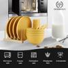 Wheat Straw Dinnerware Sets, Homienly 20pcs Unbreakable Microwave Dishwasher Safe Tableware Lightweight Bowls, Cups, Plates Set Reusable Dinner Plates Bowls set (Yellow) view 4