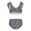 Aflyko Girls' Swimwear Race Car Cartoon Icon 2-Piece Bikini Set Childish Beachwear 3-10T view 2