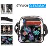 bisibuy Watercolor Succulents Clear Crossbody Bag Clear Messenger Bag Shoulder Bags Clear Purse Stadium Approved for Concerts Sports Events Work Travel view 2