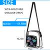 bisibuy Watercolor Succulents Clear Crossbody Bag Clear Messenger Bag Shoulder Bags Clear Purse Stadium Approved for Concerts Sports Events Work Travel view 3