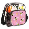 bisibuy Bee Honey Grids Clear Crossbody Bag Clear Messenger Bag Shoulder Bags Clear Purse Stadium Approved for Concerts Sports Events Work Travel view 1