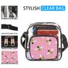 bisibuy Bee Honey Grids Clear Crossbody Bag Clear Messenger Bag Shoulder Bags Clear Purse Stadium Approved for Concerts Sports Events Work Travel view 2