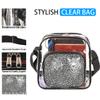 bisibuy Leopard Texture Black And White Clear Crossbody Bag Clear Messenger Bag Shoulder Bags Clear Purse Stadium Approved for Concerts Sports Events Work Travel view 2