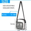 bisibuy Leopard Texture Black And White Clear Crossbody Bag Clear Messenger Bag Shoulder Bags Clear Purse Stadium Approved for Concerts Sports Events Work Travel view 3