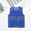 Altsuceser Adult Mesh Volunteer Activity Vest Supermarket Uniform Vests Clerk Workwear with Pockets Royal Blue 4XL view 4