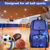MATEIN Basketball Bag, Sturdy Soccer Bag with Ball Holder & Shoe Compartment, Large Basketball Backpack for Training Equipment, Water Resistant Sports Ball Backpack Fits Volleyball Football, Colorful view 2