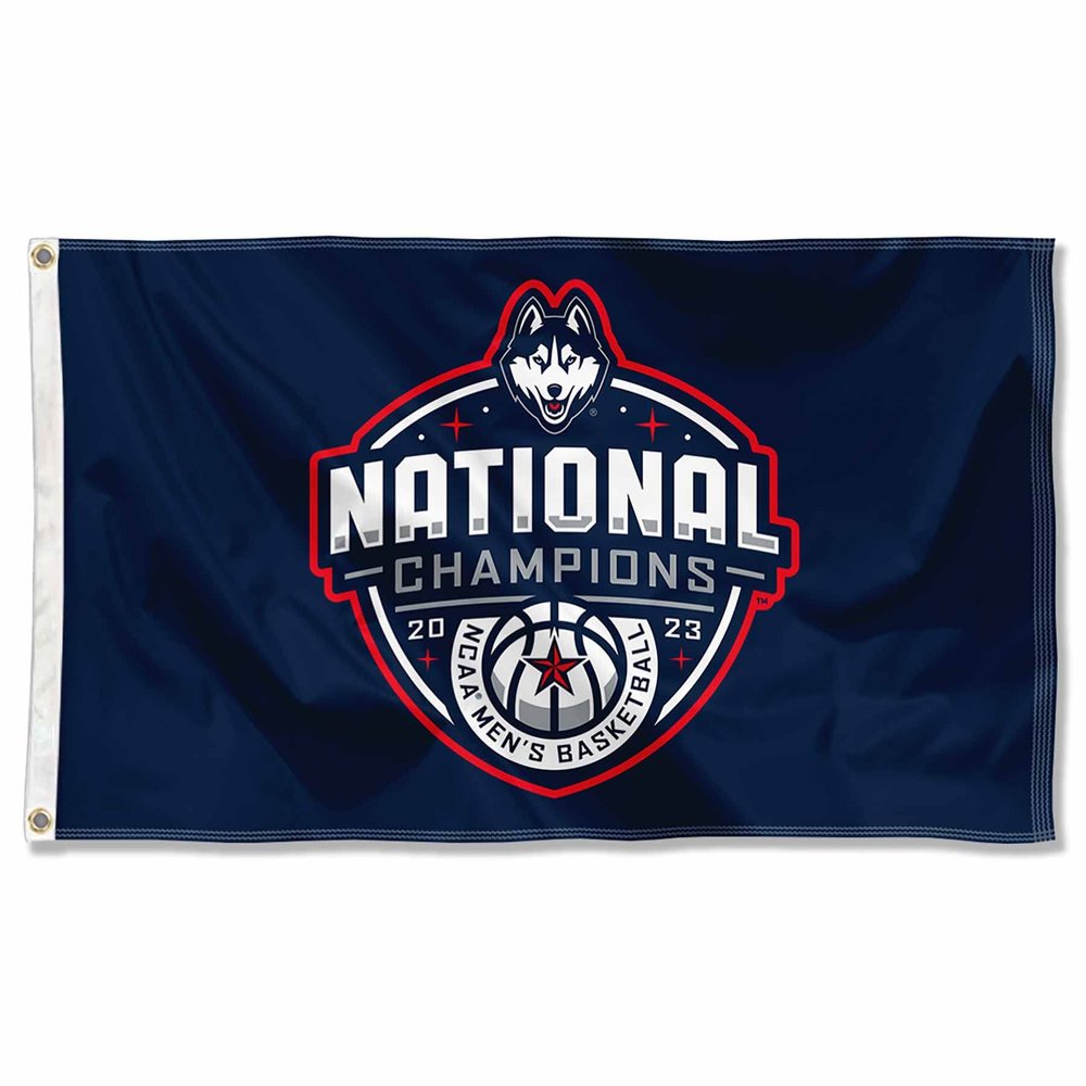 College Flags & Banners Co. Connecticut Huskies UCONN Mens Basketball National Championship 3x5 Grommet Flag