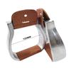 UNISTRENGH Western Horse Saddle Stirrups Aluminum Leather Tread Patterns Engraved for Equestrian Sports Saddles Accessories (125mm, Dark Brown) view 3