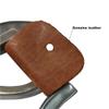 UNISTRENGH Western Horse Saddle Stirrups Aluminum Leather Tread Patterns Engraved for Equestrian Sports Saddles Accessories (125mm, Dark Brown) view 4