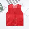 Altsuceser Adult Mesh Volunteer Activity Vest Supermarket Uniform Vests Clerk Workwear with Pockets Red M view 3