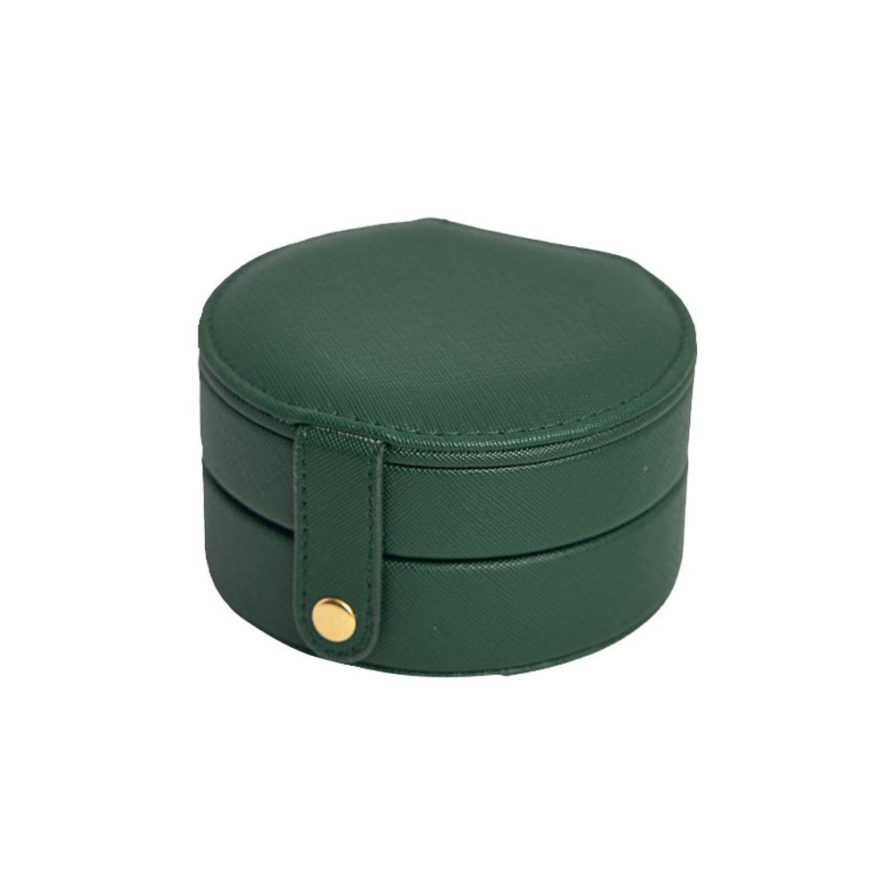 BIHOOA Travel portable ring jewelry storage box stud earrings jewelry jewelry storage box multi-layer jewelry box 11 * 11 * 5.8cm Green