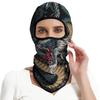 Red Plume 3PCS Balaclava Ski Mask Motorcycle Full Face Mask Outdoor Tactical Hood Headwear Mask Unisex for Cycling Halloween Windproof view 3