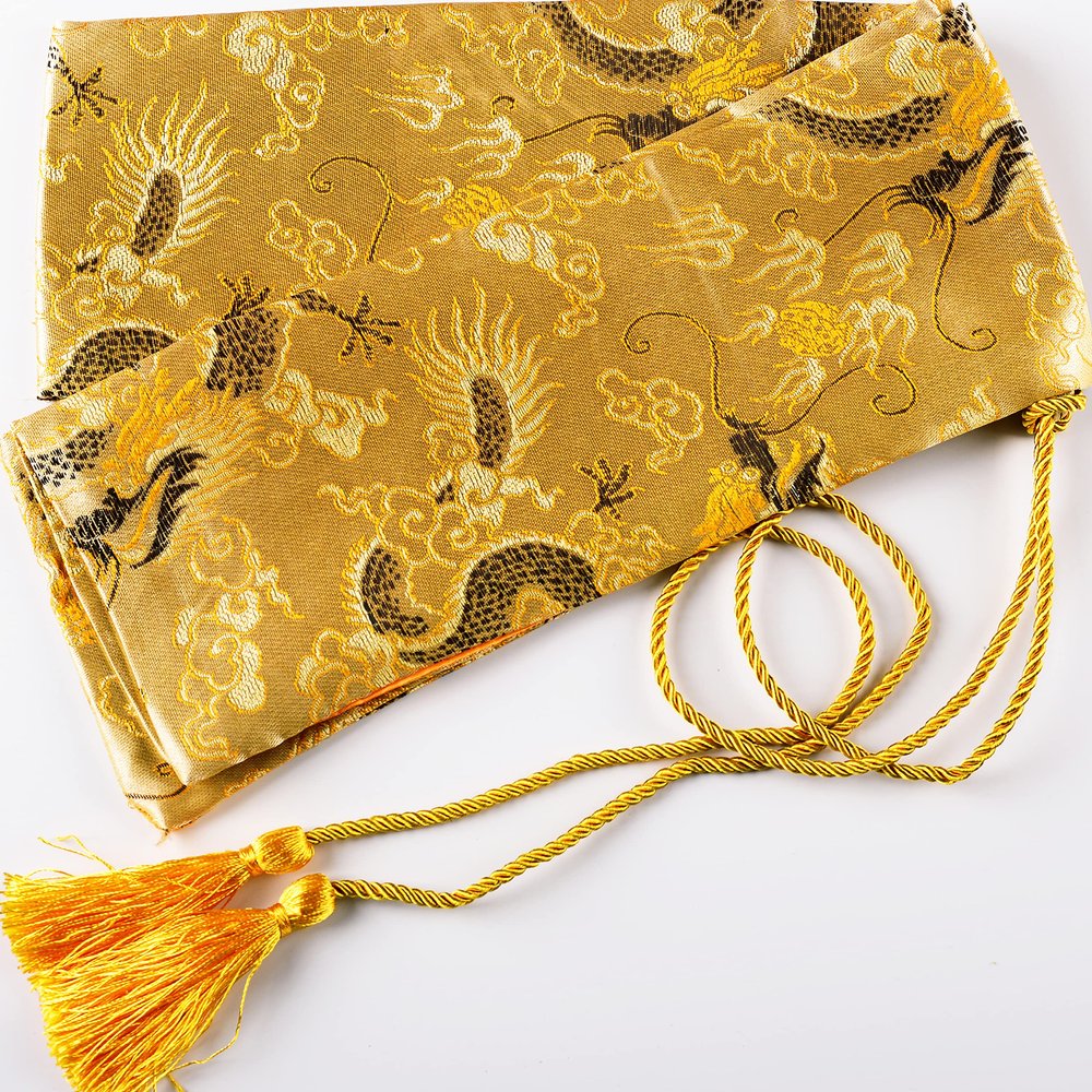 51 Inch Synthetic Silk Nice Pattern Bag with Golden Tassel Cover Carrying for Japanese Samurai Katana Chinese Swords