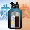 64 OZ Insulated Water Bottles with Straw - Waterbottle Carrier with Strap, Protective Boot & Paracord Handle, Stainless Steel Water Flask Canteen view 2
