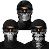 Red Plume 3PCS Balaclava Ski Mask Motorcycle Full Face Mask Outdoor Tactical Hood Headwear Mask Unisex for Cycling Halloween Windproof view 1