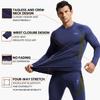 CL convallaria 2 Pack Men's Thermal Shirt Long Sleeve Fleece Lined Tops Base Layer Long John Shirts for Men,Small,B-Black+Blue view 4