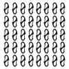 patscorai 80 Pieces of S Shaped Double Carabiner Keychain  (1.6 Inch) Dual Gate S Binder Carabiner  Ideal for Camping Traveling Fishing (Black) view 1