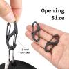 patscorai 80 Pieces of S Shaped Double Carabiner Keychain  (1.6 Inch) Dual Gate S Binder Carabiner  Ideal for Camping Traveling Fishing (Black) view 3