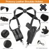 Shoulder Holster, Adjustable Leather Shoulder Holsters for Concealed Carry with Double Magazine Pouch, Fit 1911, Glock 17/19/23, Beretta 92FS and More Pistols-for Right Hand view 2