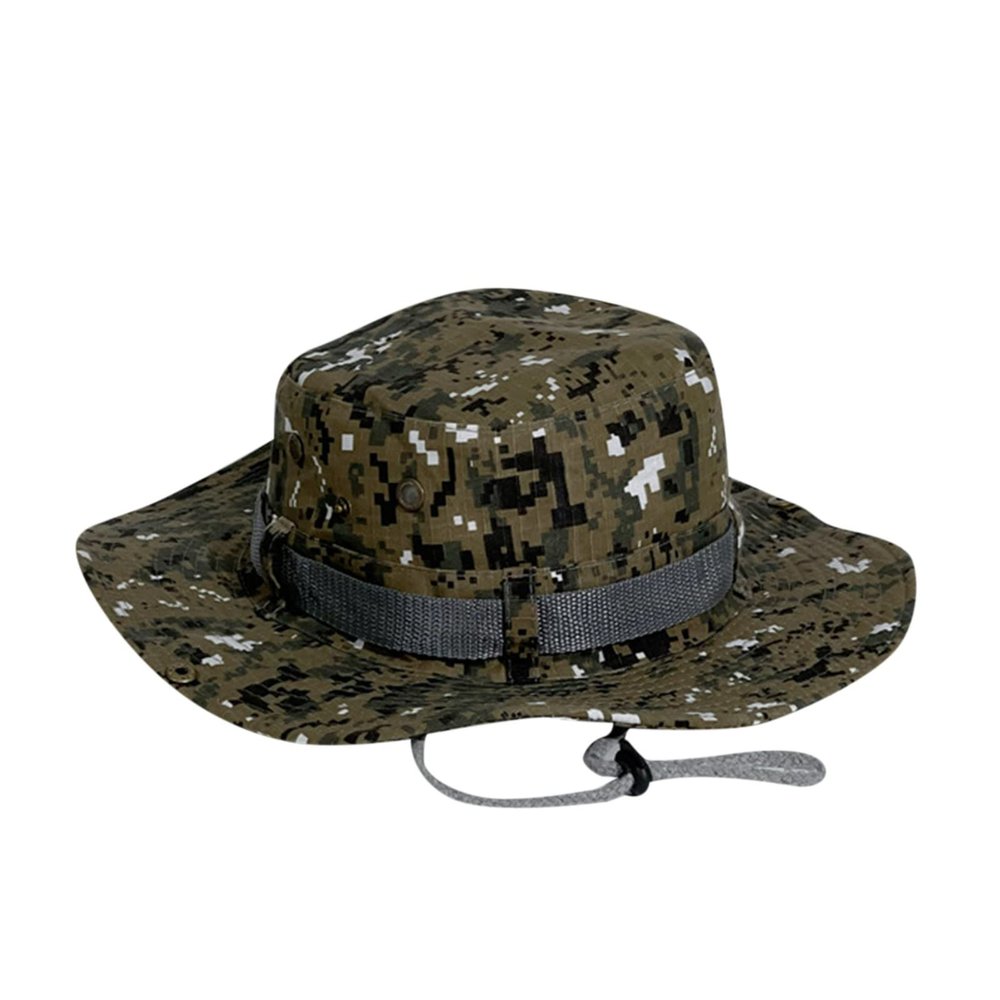 Outdoor Mountaineering Jungle Cap Sunscreen Wide Brim Bucket Hats Foldable Sun Hats for Mens and Womens (I, One Size)