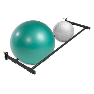 Katzowen Ball Storage Display Holder, Black Metal Exercise Ball Holder Wall Mounted, Heavy Duty Yoga Stability Ball Rack for Home Gym Studios, Fitness Equipment Display Stand