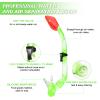 Kids Snorkel Set Dry Top Snorkeling Gear for Kids Youth Boys Girls Junior Age 5-15,Tempered Glass Swimming Diving Mask and Snorkel Set 180 Degree Panoramic View (Green) view 4