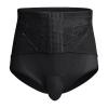 ABAFIP Men's Tummy Control Shapewear Underwear High Waist Body Shaper Slimmming Waist Cinchers Trainer Corset Lace Briefs Black-floral 4X-Large(US XX-Large) view 2