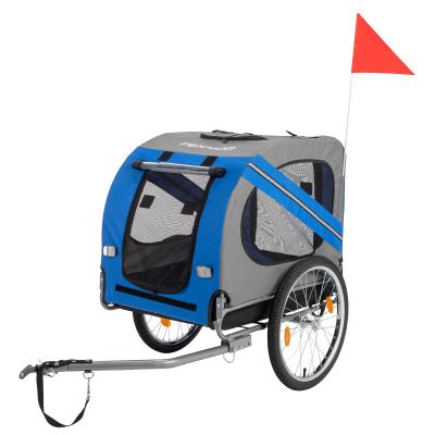 PEXMOR Dog Bike Trailer, Folding Bike Trailer for Dogs, Pet Trailer Cart for Bicycle, Bike Cargo Wagon Carrier Attachment w/Universal Hitch & 20" Quick Release Wheel Blue