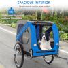 PEXMOR Dog Bike Trailer, Folding Bike Trailer for Dogs, Pet Trailer Cart for Bicycle, Bike Cargo Wagon Carrier Attachment w/Universal Hitch & 20" Quick Release Wheel Blue view 3