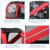 PEXMOR Dog Bike Trailer, Folding Bike Trailer for Dogs, Pet Trailer Cart for Bicycle, Bike Cargo Wagon Carrier Attachment w/Universal Hitch & 20" Quick Release Wheel Red view 2