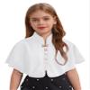 YOOJIA Baby Flower Girl Dress Bolero Shrug Open Front Cropped Coat Jacket Princess Stand Collar Outwear Capelet White 6-24 Months view 1