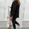 Women's Blazer Sets Women 2 Piece Outfits Open Front Blazer and Pants Set Business Work Suit Pantsuit Set for Women (US, Alpha, Small, Regular, Regular, Black) view 3