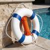 20 Inch Pool Safety Life Preserver Throw Ring Buoy- Swim Foam Rings for Swimming Pool Wall Decoration with 98.4FT Water Floating Lifesaving Rope view 3