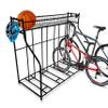 NineFit Basics Adjustable Bike Storage Rack, 4-Bike Hanging Rack with Removable Hooks, Steel Construction, Black view 1