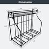 NineFit Basics Adjustable Bike Storage Rack, 4-Bike Hanging Rack with Removable Hooks, Steel Construction, Black view 2