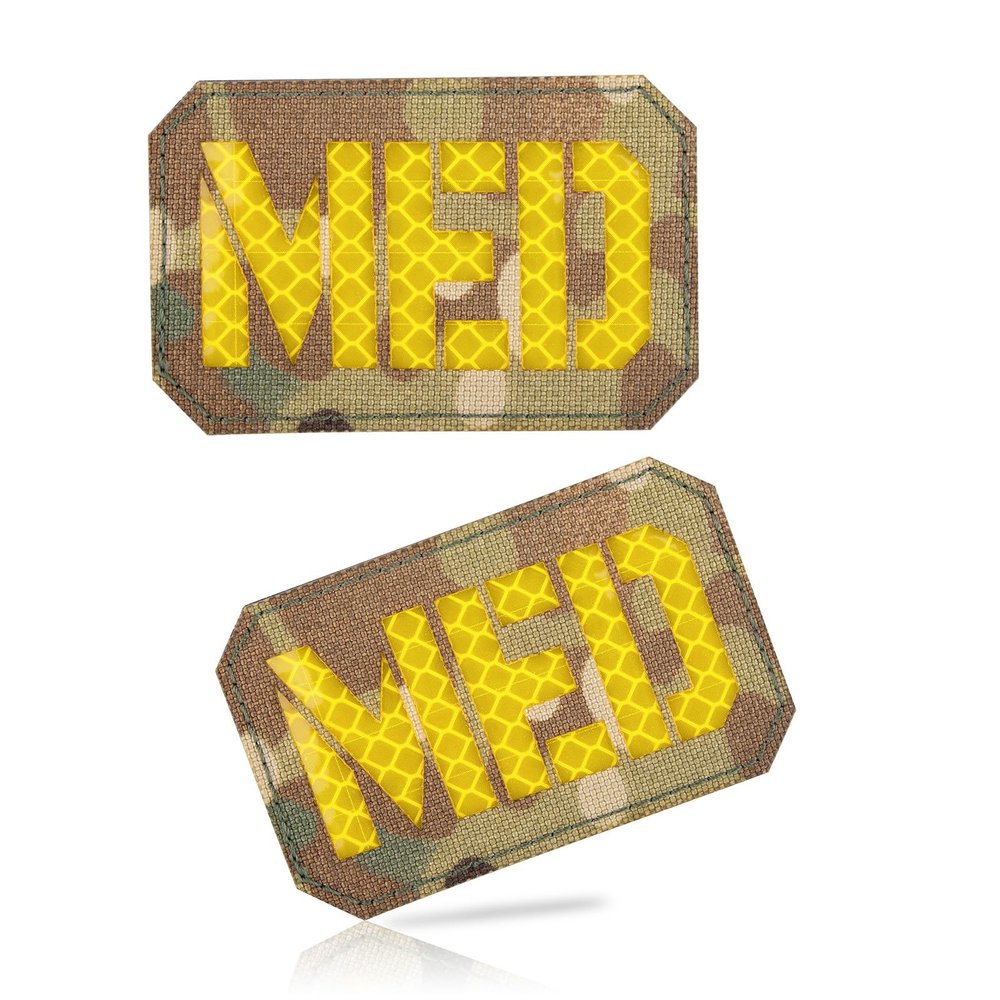 TAC5TAC 2 PCS Tactical Medic Patches Morale IR Infrared Med Patch for IFAK,EMT, EMS, Military,Trauma, Medical, Emergency Pouch