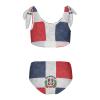Aflyko Patriot Girls' Swimwear Dominican Republic Flag 2-Piece Bikini Set Summer Swimsuit Vacation Bathing Suit Hawaii Beachwear Water Sport Tankini Set 9-10T view 2