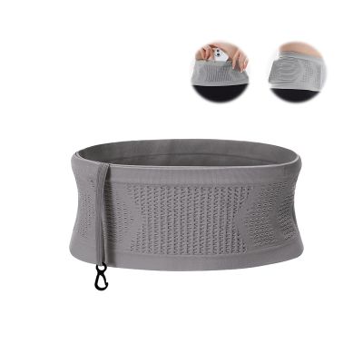 Multifunctional Knit Breathable Concealed Waist Bag, Universal Running Belt, Large Capacity Running Waist Fanny Pack, Adjustable Moisture Wicking Storage Belt Pack for Women Men (Grey, M)