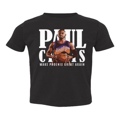 Paul Make Phoenix Great Again 2023 Basketball Toddler T-Shirt (Black, 4T)