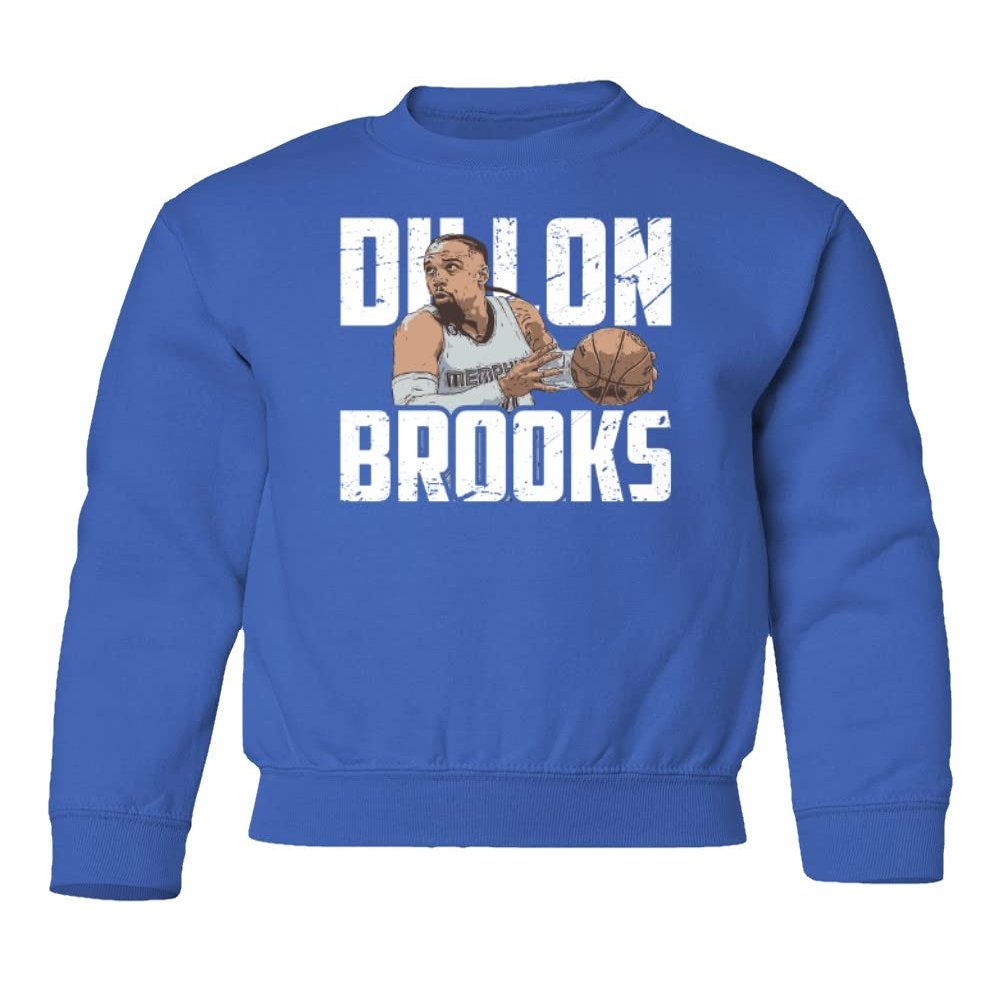 Brooks Memphis Star Player 2023 Basketball Fans Youth Crewneck Sweatshirt (Royal, Youth X-Large)