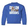 Brooks Memphis Star Player 2023 Basketball Fans Youth Crewneck Sweatshirt (Royal, Youth X-Large) view 1