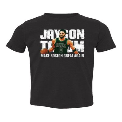 superhotapparel Tatum Make Boston Great Again 2023 Basketball Toddler T-Shirt (Black, 2T)